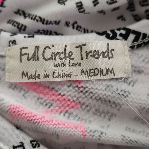 Full Circle Trends fitted newspaper print dress Sz M - Picture 8 of 8